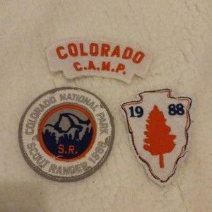 Vintage 1988 Patches Colorado National Park Scout Ranger Camp Set Of 3